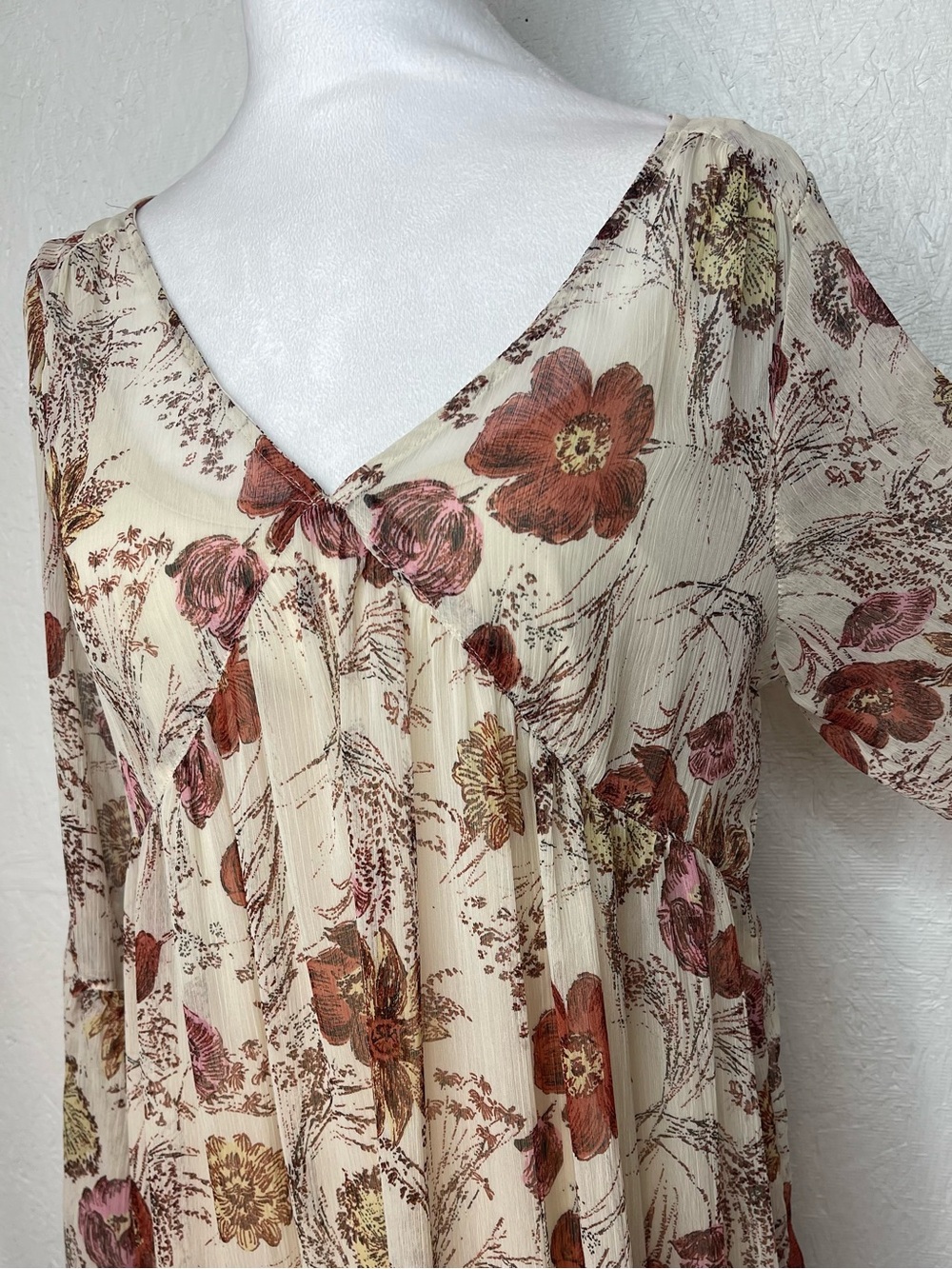 Boho Floral Maxi Dress Bell Sleeve Tiered
Cottagecore Fall Festival Sm oversized - Picture 4 of 14